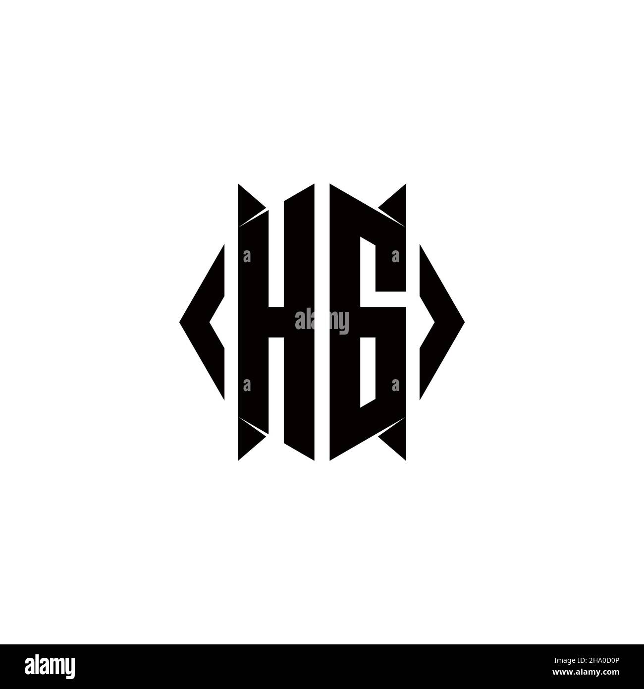 EN Logo monogram with shield shape designs template vector icon modern Stock Vector
