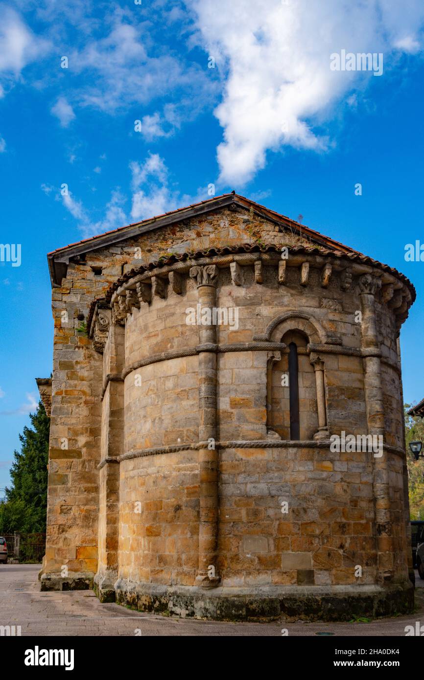 Romanesque church of Santa Maria de Villamayor Stock Photo