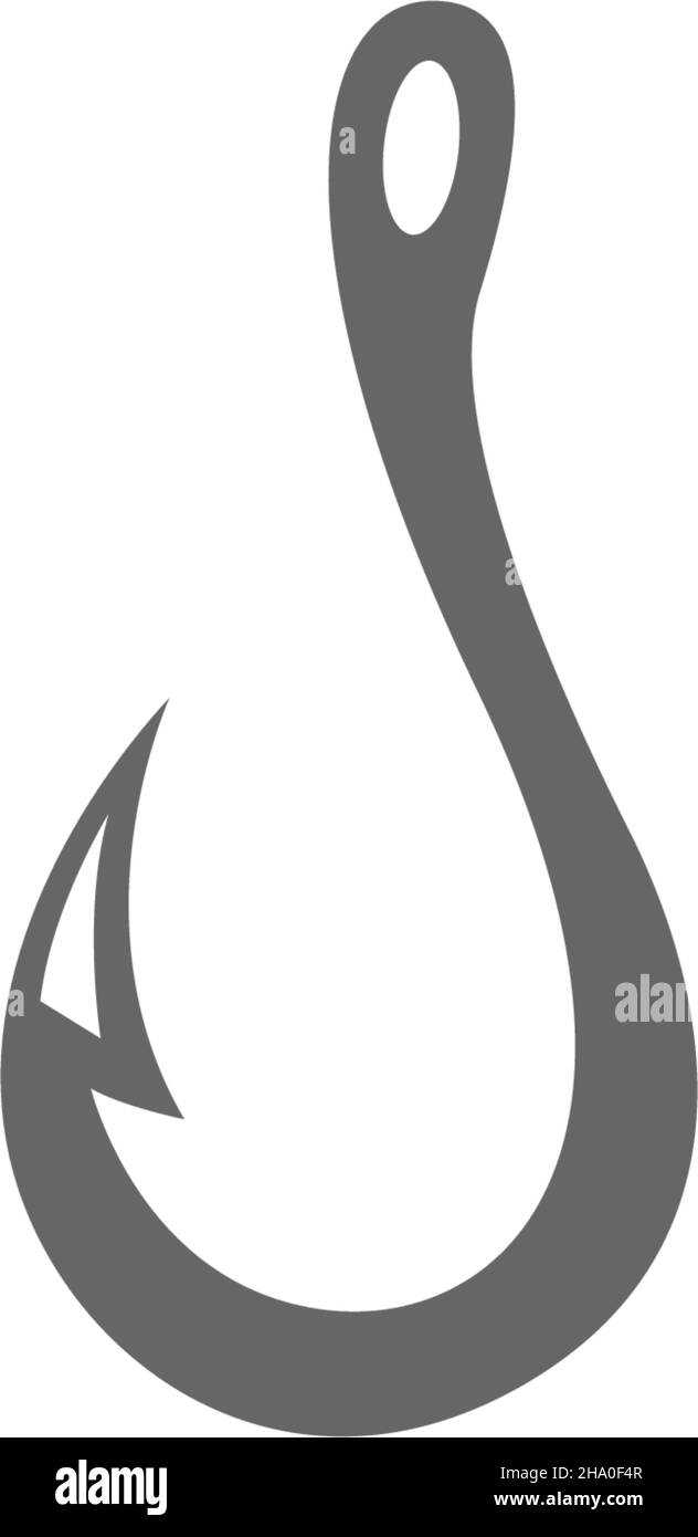Fishing hook icon logo design illustration template Stock Vector Image &  Art - Alamy