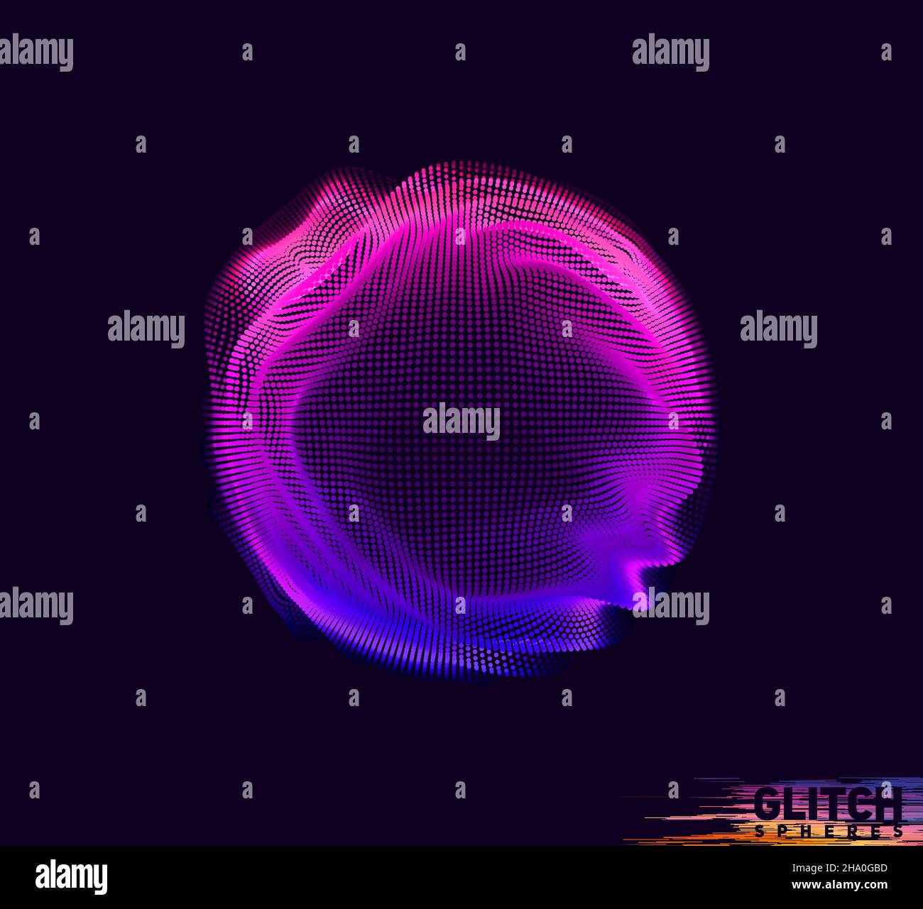 Abstract vector colorful mesh on dark background. Futuristic style card ...