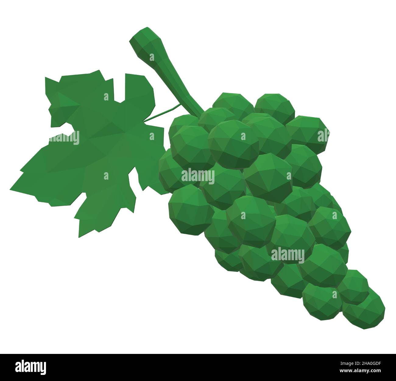 Solid Dark Green Bunch of Grapes Decoration Figurine Stock Vector Image ...