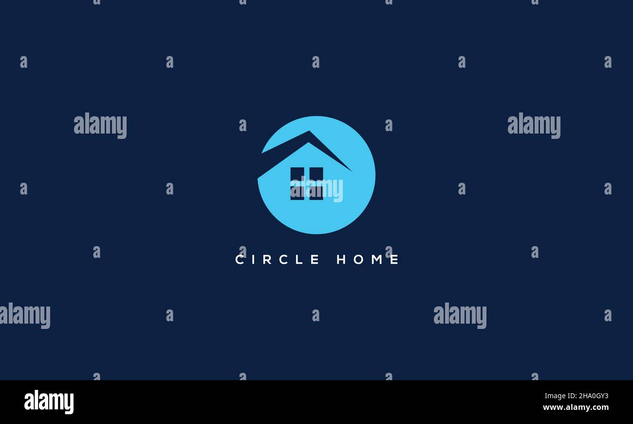 Real Estate Vector Logo Design circle design Stock Vector