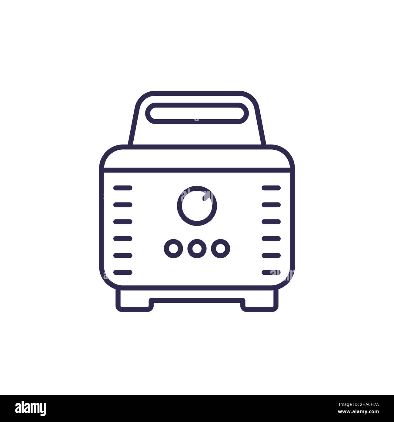 air fryer line icon on white Stock Vector