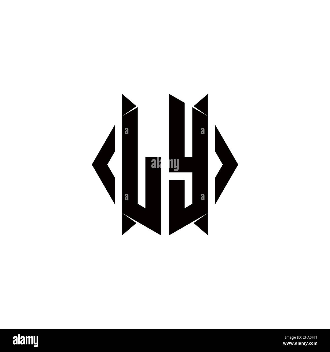 LY Logo monogram with shield shape designs template vector icon modern Stock Vector