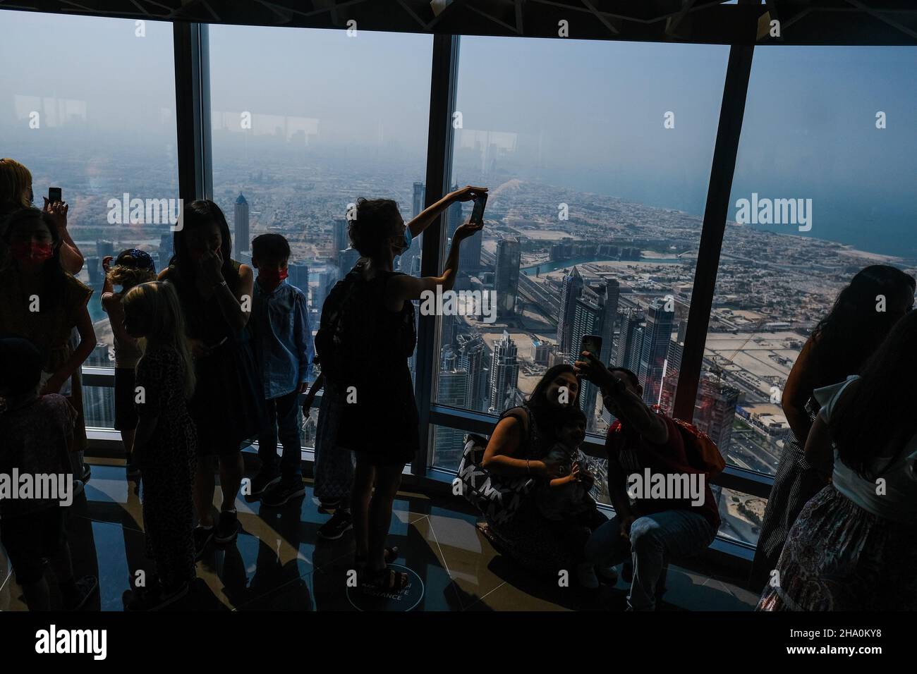 Visitors Seen Enjoying And Taking Selfies And Pictures Inside Burj Visitors Seen Enjoying And Taking Selfies And Pictures Inside Burj