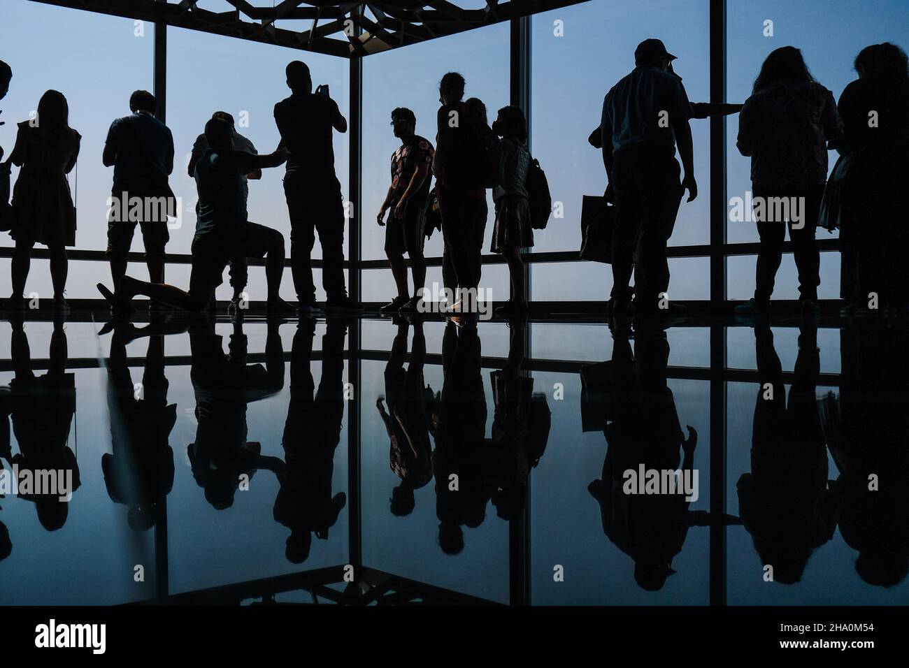 Visitors Seen Enjoying And Taking Selfies And Pictures Inside Burj Visitors Seen Enjoying And Taking Selfies And Pictures Inside Burj