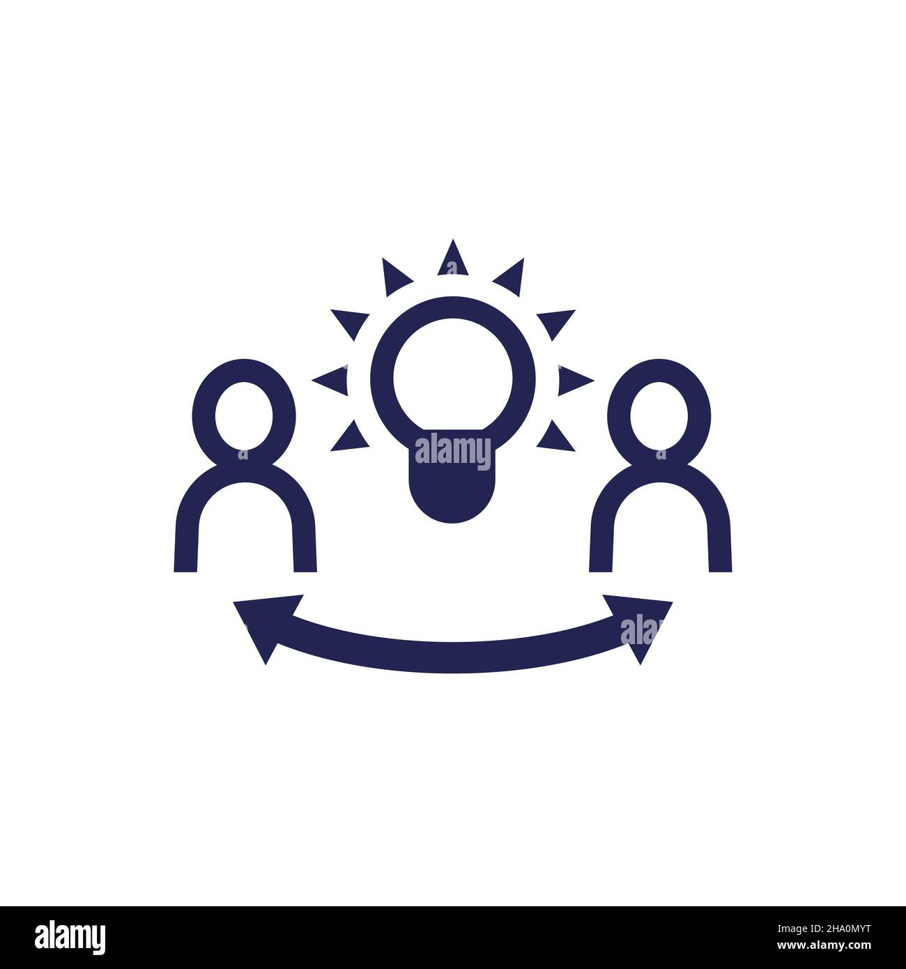 exchange of ideas icon on white, vector Stock Vector