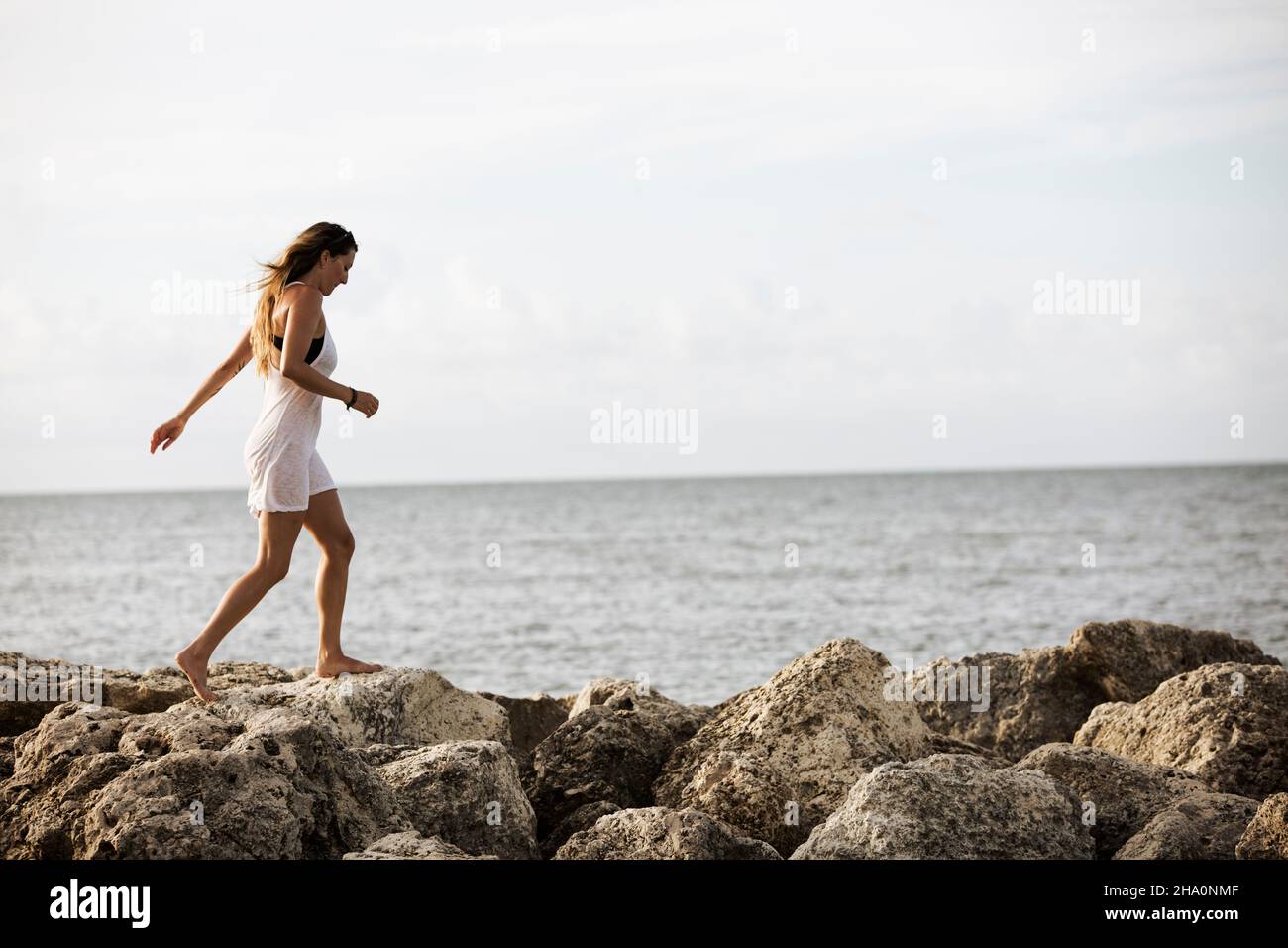 Girl walks barefoot hi-res stock photography and images - Alamy