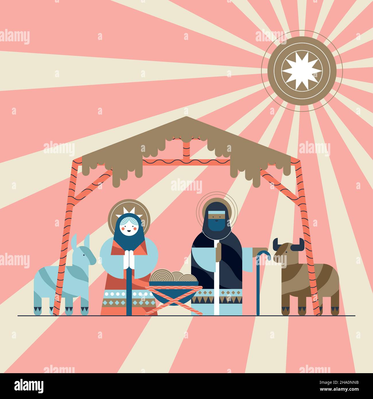 nativity manger characters group scene Stock Vector Image & Art Alamy