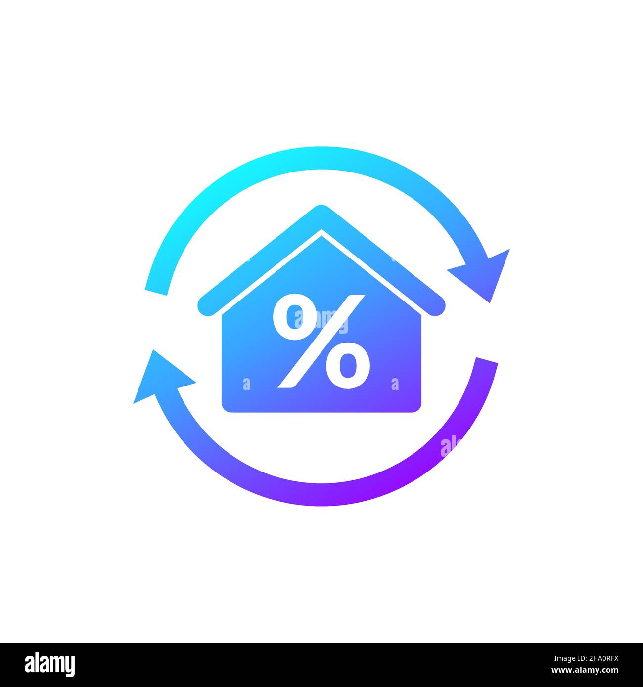 Mortgage rate icon on Stock Vector Images - Alamy