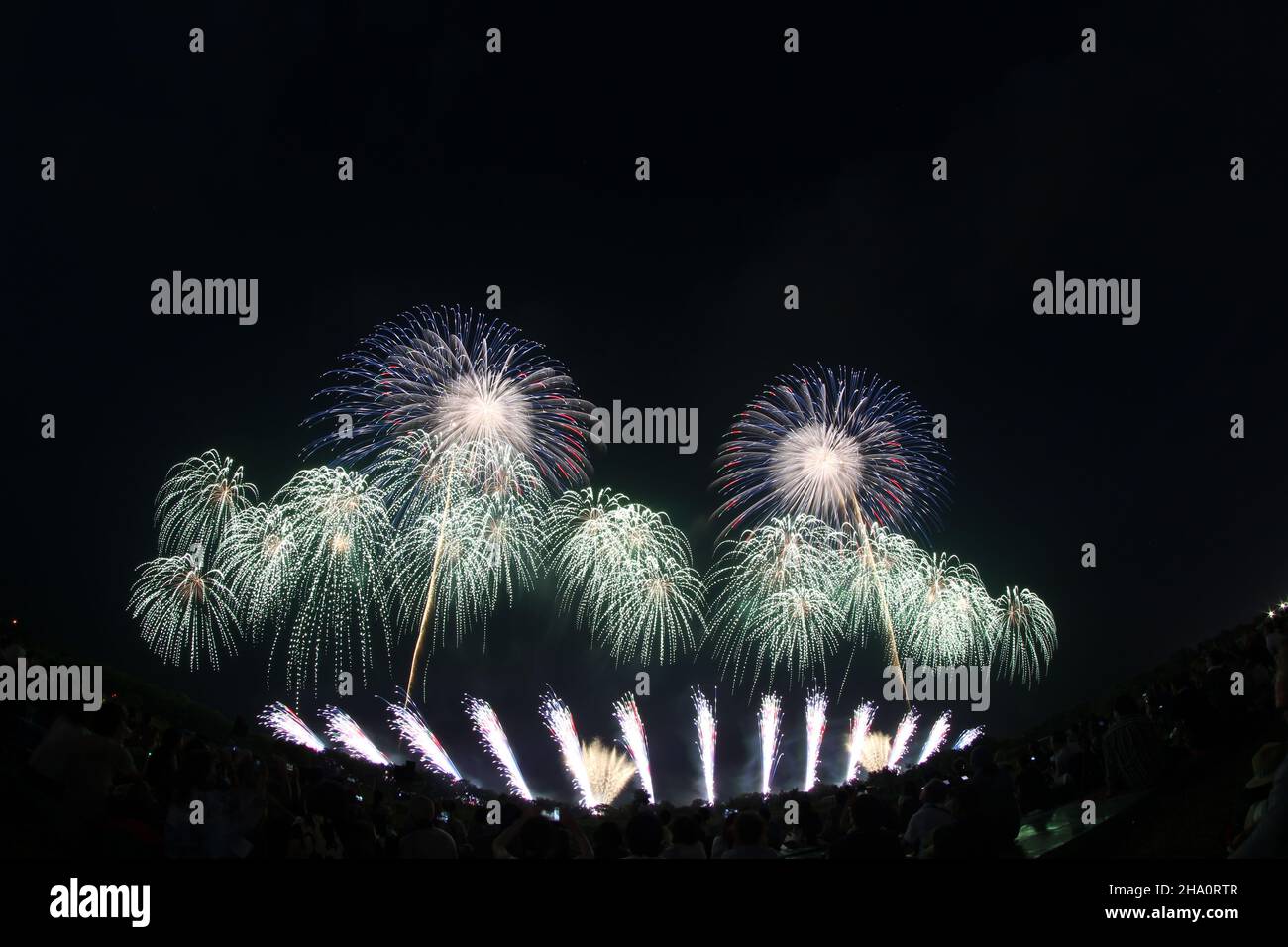 Akagawa Fireworks Festival in Japan Stock Photo Alamy