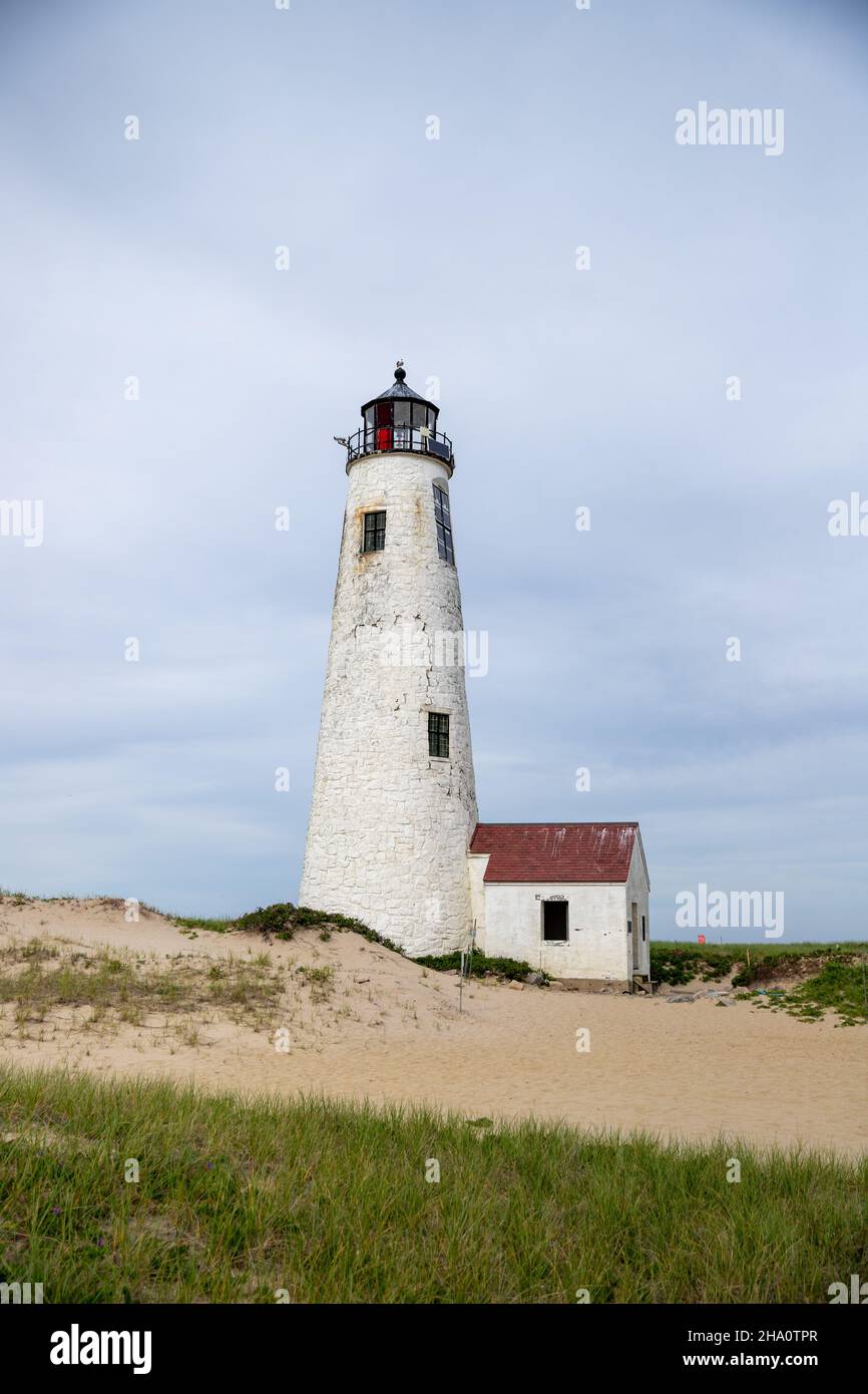 The classic Great Point Lighthouse on Nantucket Island Stock Photo Alamy