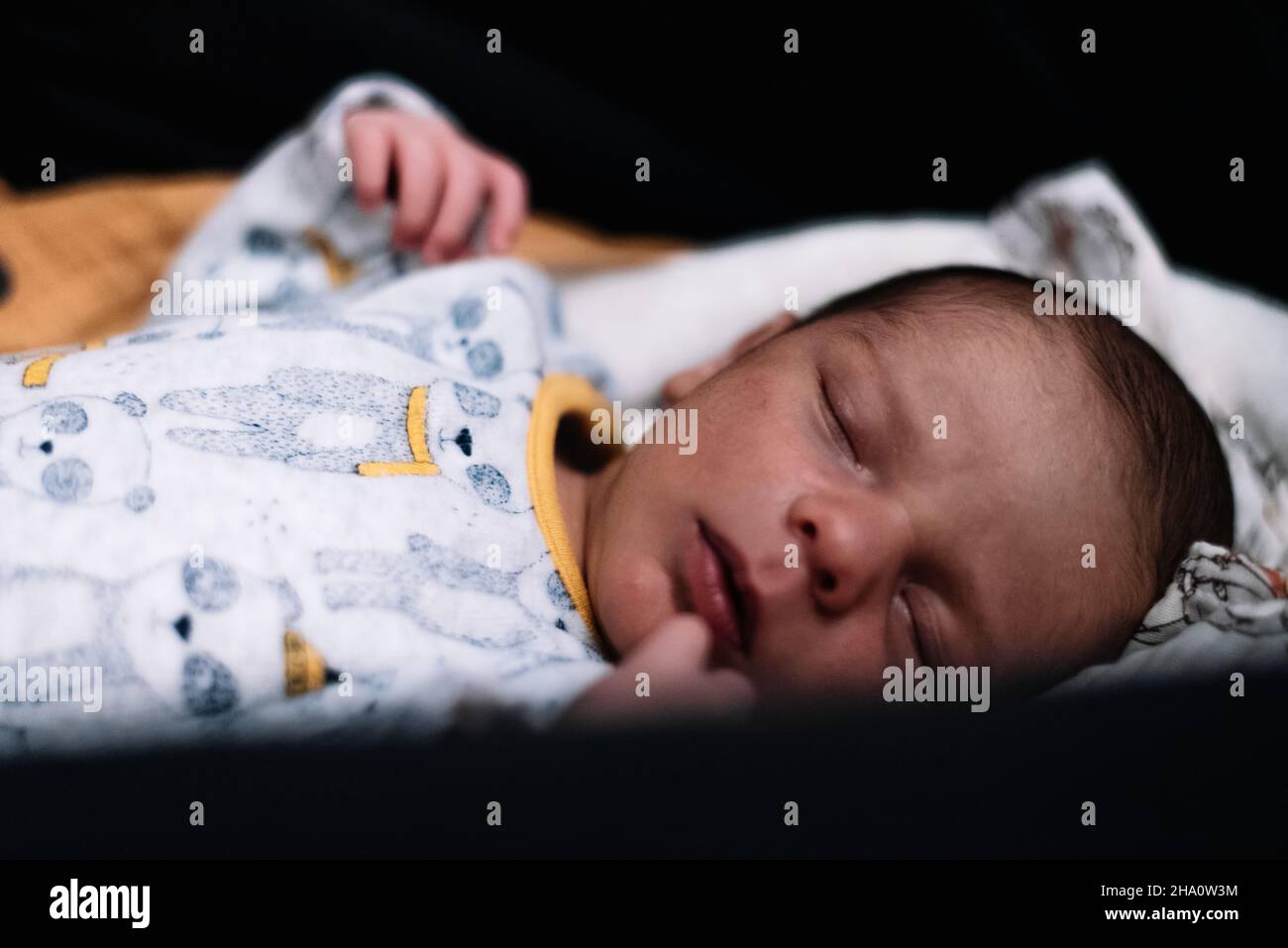 Newborn baby sleeping cot hi-res stock photography and images - Alamy