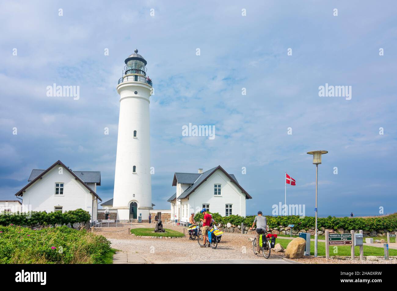 Hjoerring: lighthouse Hirtshals fyr, in Hirtshals, Jylland, Jutland, Denmark Stock Photo