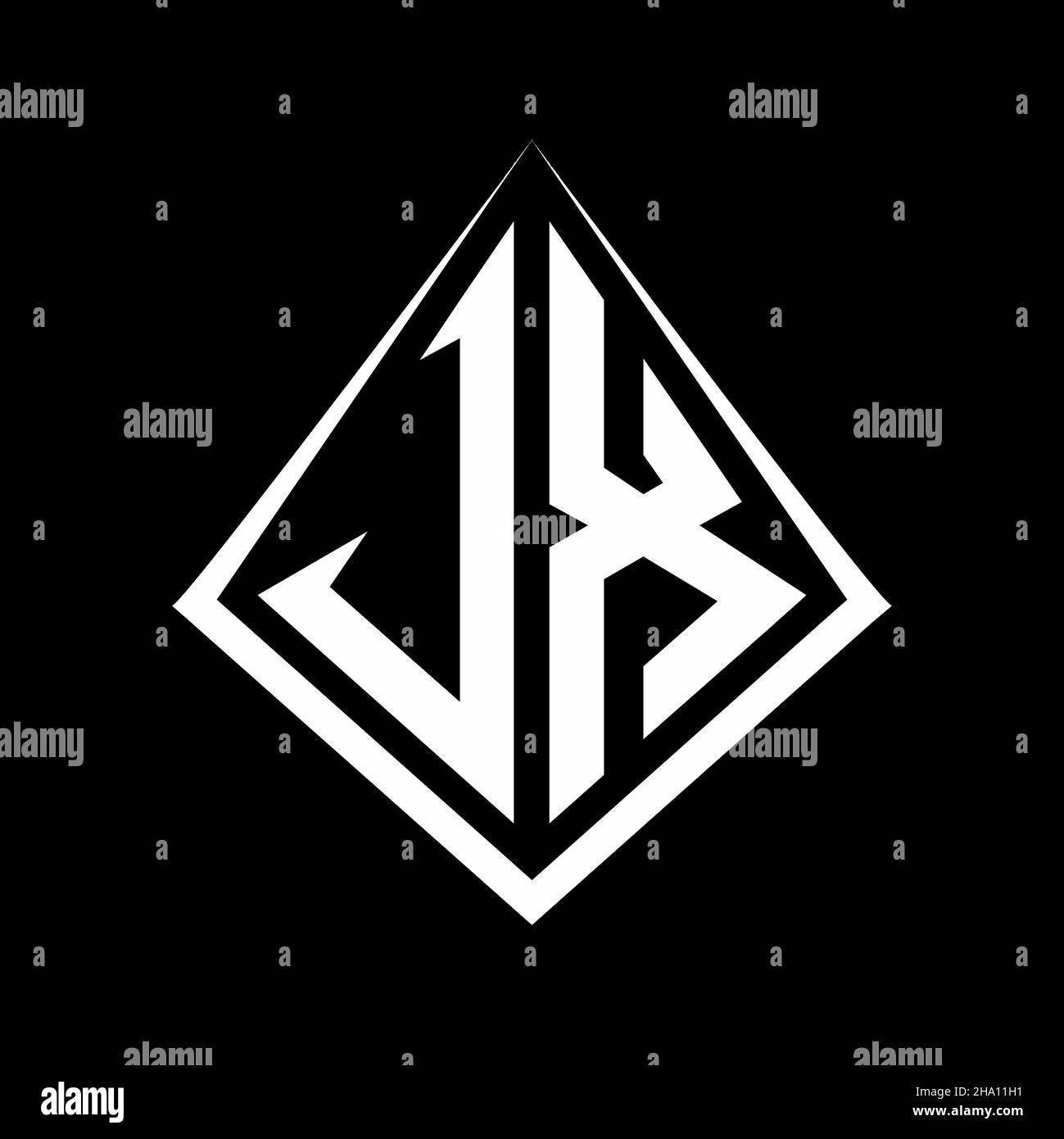 VX logo letters monogram with prisma shape design template vector icon modern Stock Vector