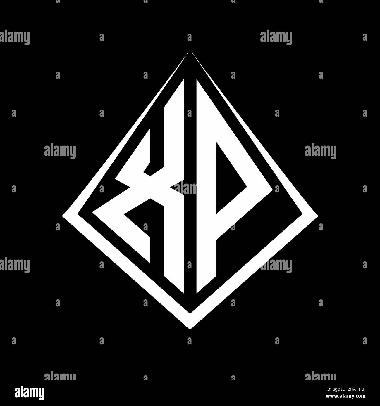 XP logo letters monogram with prisma shape design template vector icon ...