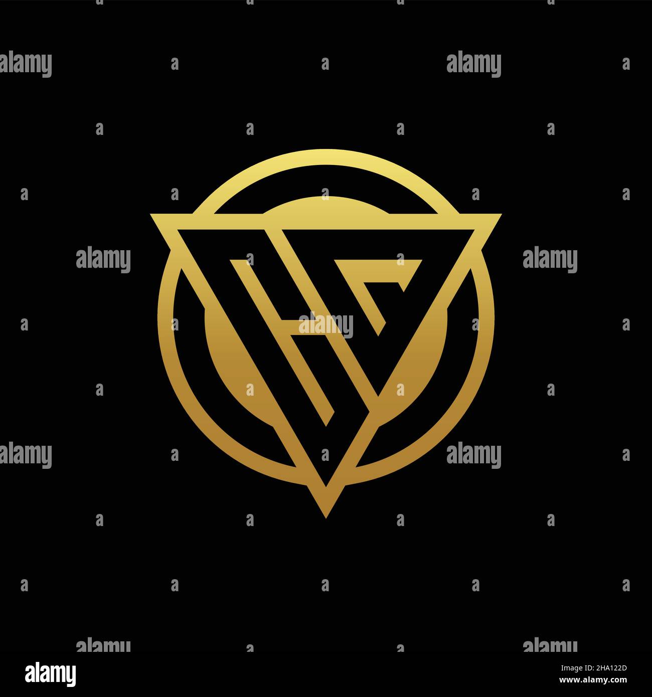 CQ logo monogram with triangle shape and circle rounded style isolated ...