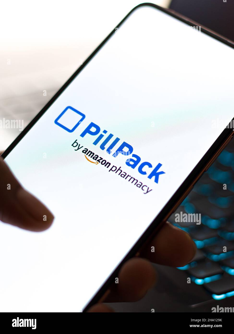 West Bangal, India December 05, 2021 PillPack logo on phone screen
