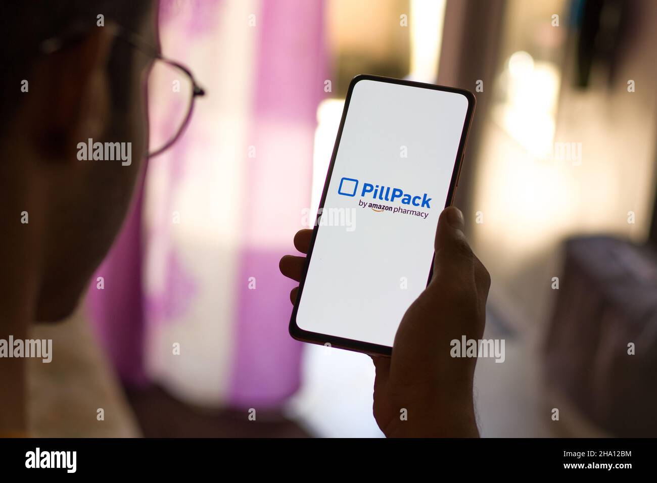 West Bangal, India December 05, 2021 PillPack logo on phone screen