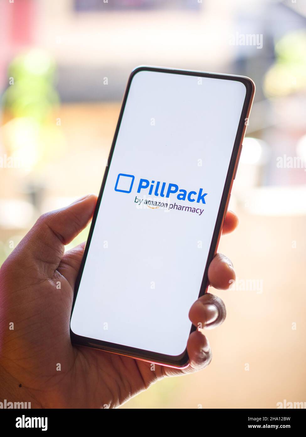 West Bangal, India December 05, 2021 PillPack logo on phone screen