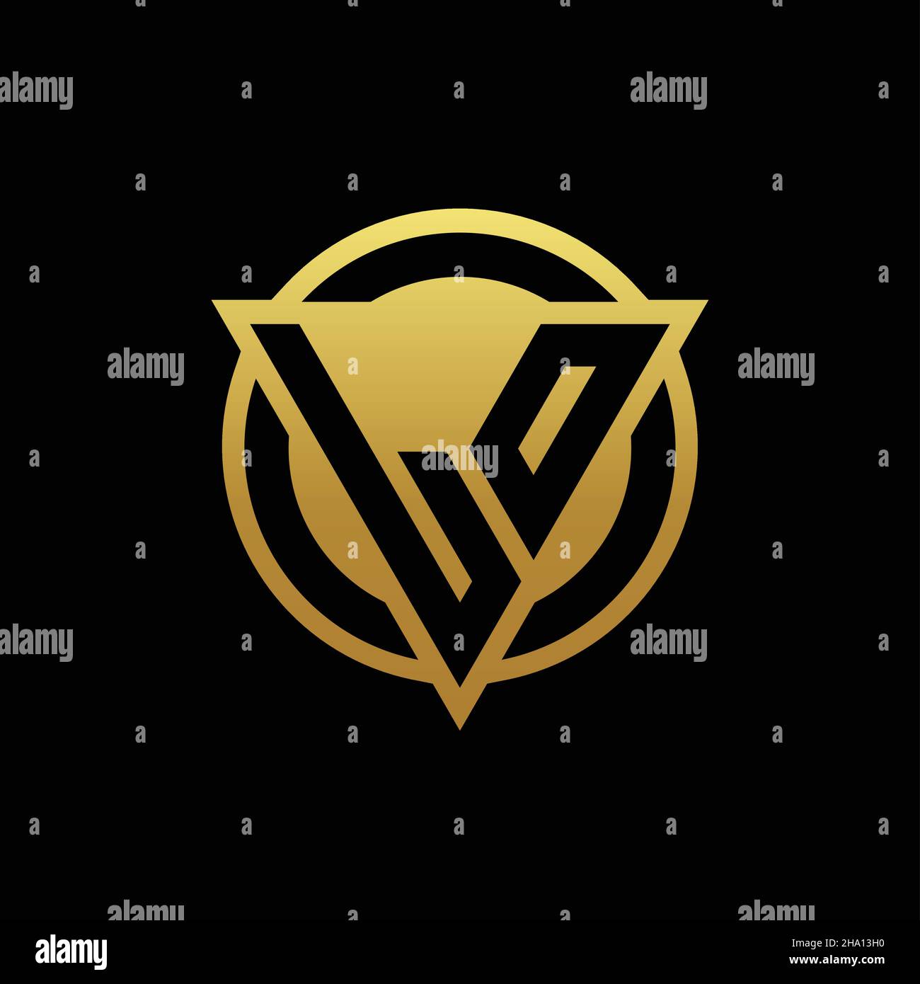LO logo monogram with triangle shape and circle rounded style isolated ...