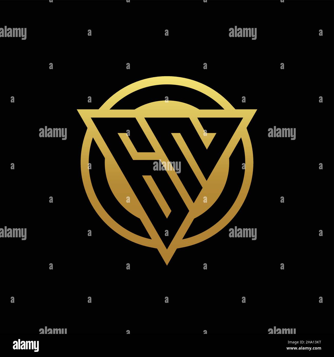 GN logo monogram with triangle shape and circle rounded style isolated ...