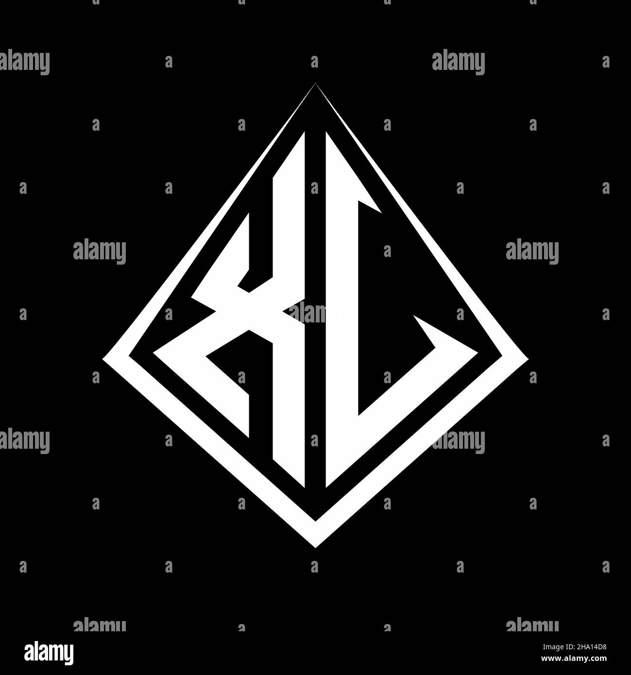 XV logo letters monogram with prisma shape design template vector icon modern Stock Vector