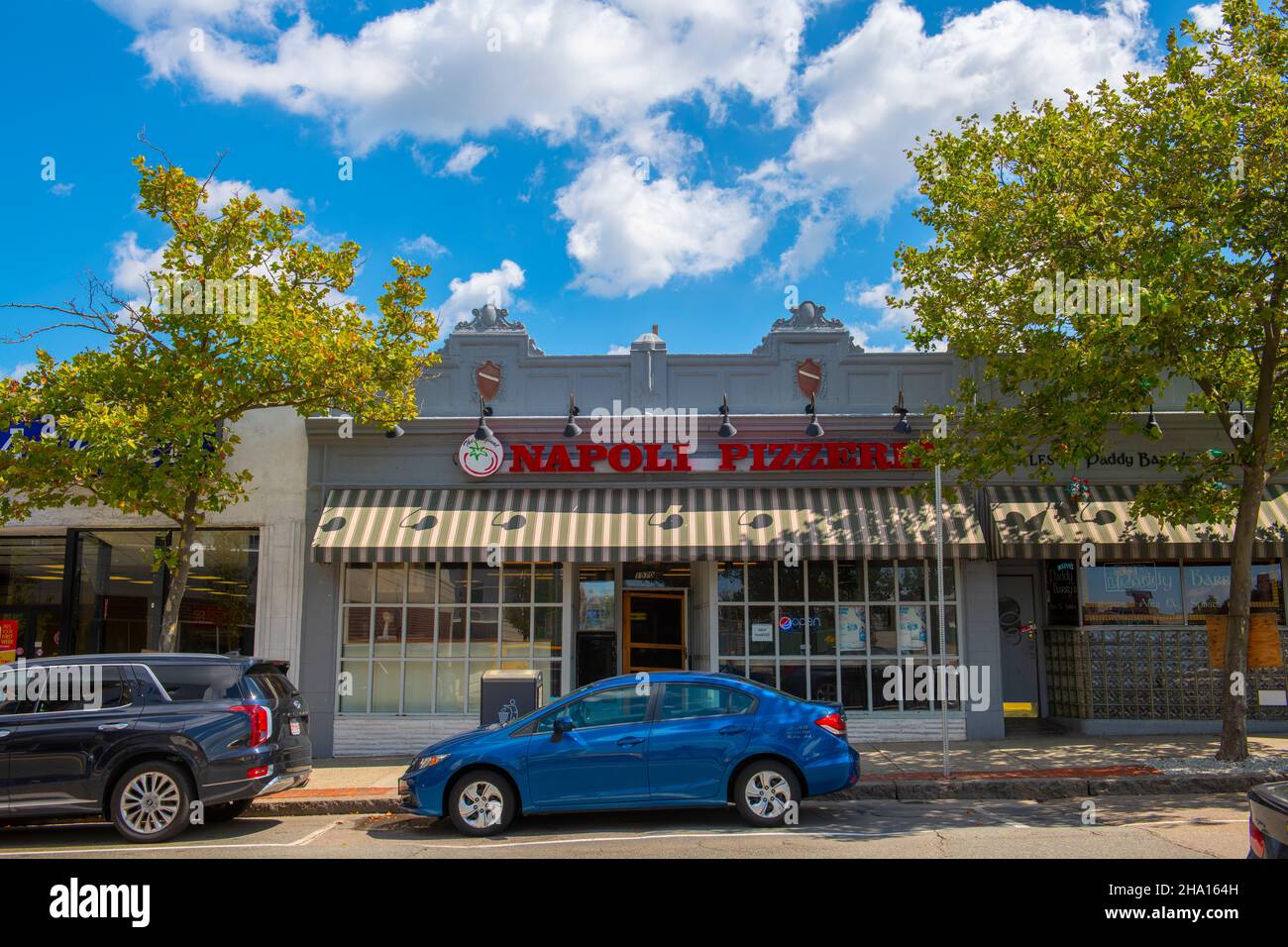Napoli Pizzeria in a historic commercial building at 1570 Hancock Street in Quincy