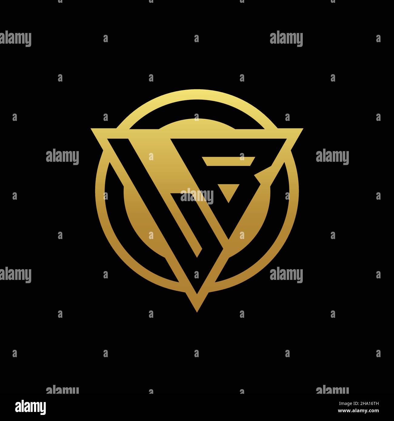 LB logo monogram with triangle shape and circle rounded style isolated ...