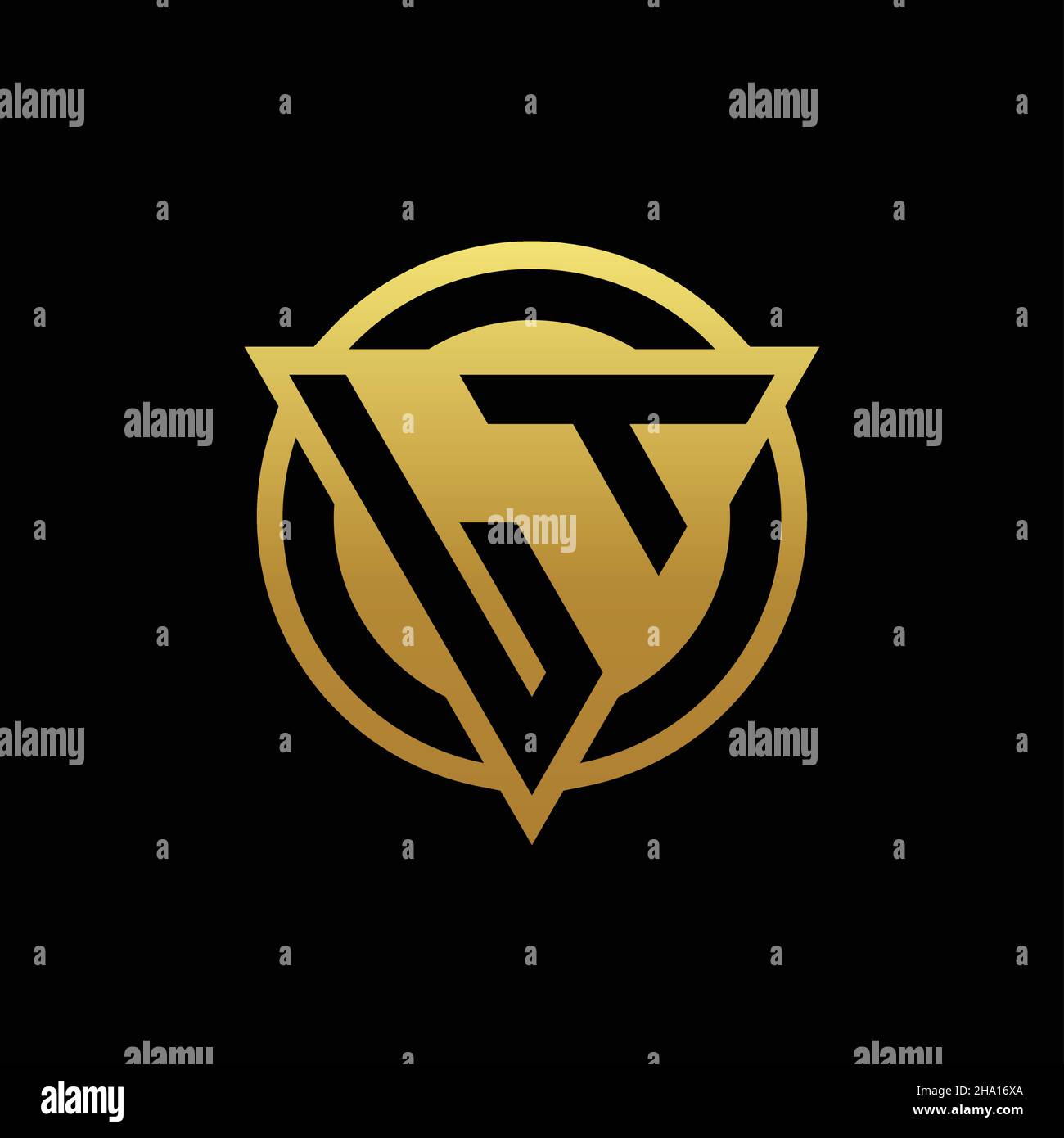 LT logo monogram with triangle shape and circle rounded style isolated ...