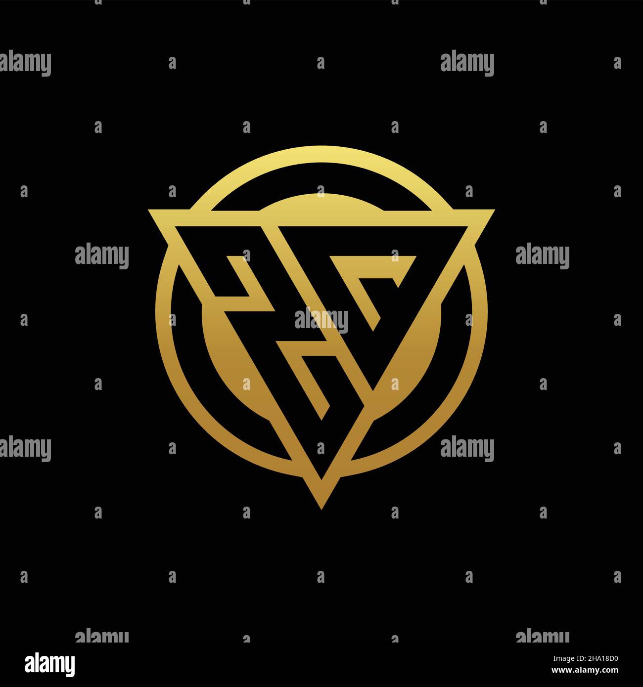 ZQ logo monogram with triangle shape and circle rounded style isolated ...