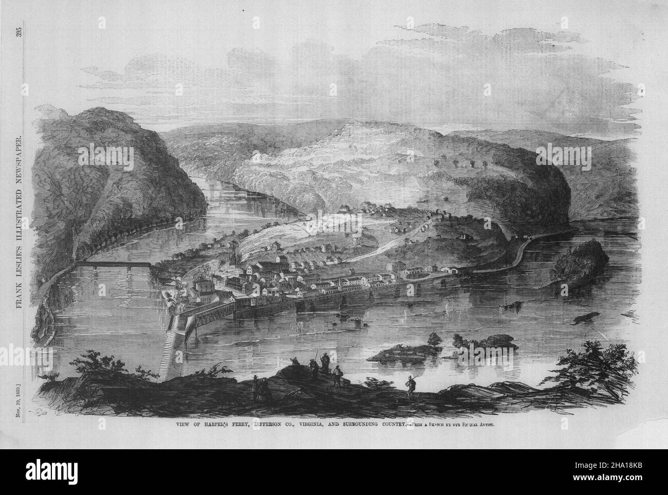 Harper's Ferry in 1859 Stock Photo