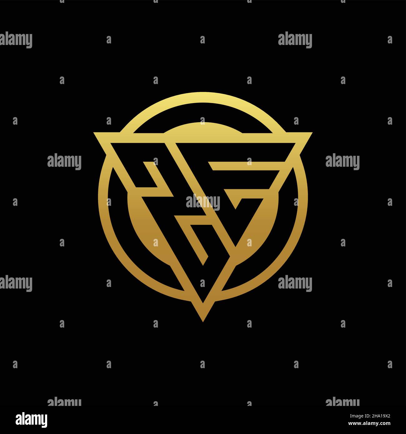 ZE logo monogram with triangle shape and circle rounded style isolated ...
