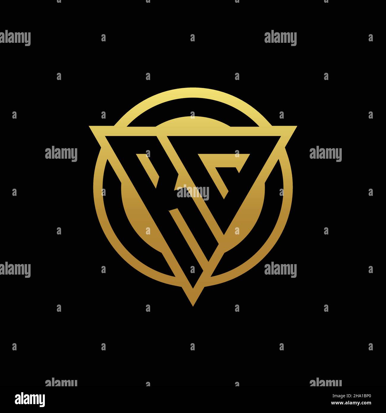 RQ logo monogram with triangle shape and circle rounded style isolated ...