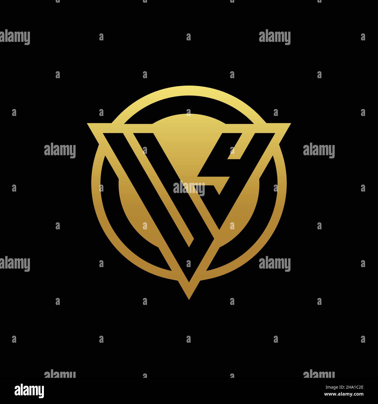 UY logo monogram with triangle shape and circle rounded style isolated ...
