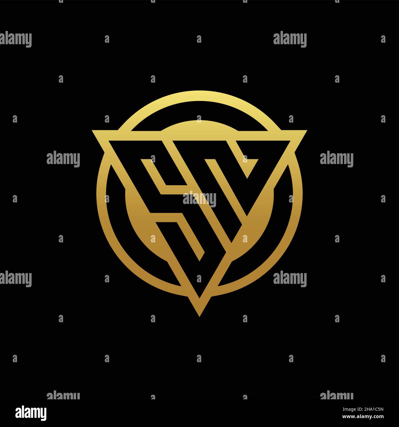 SN logo monogram with triangle shape and circle rounded style isolated ...