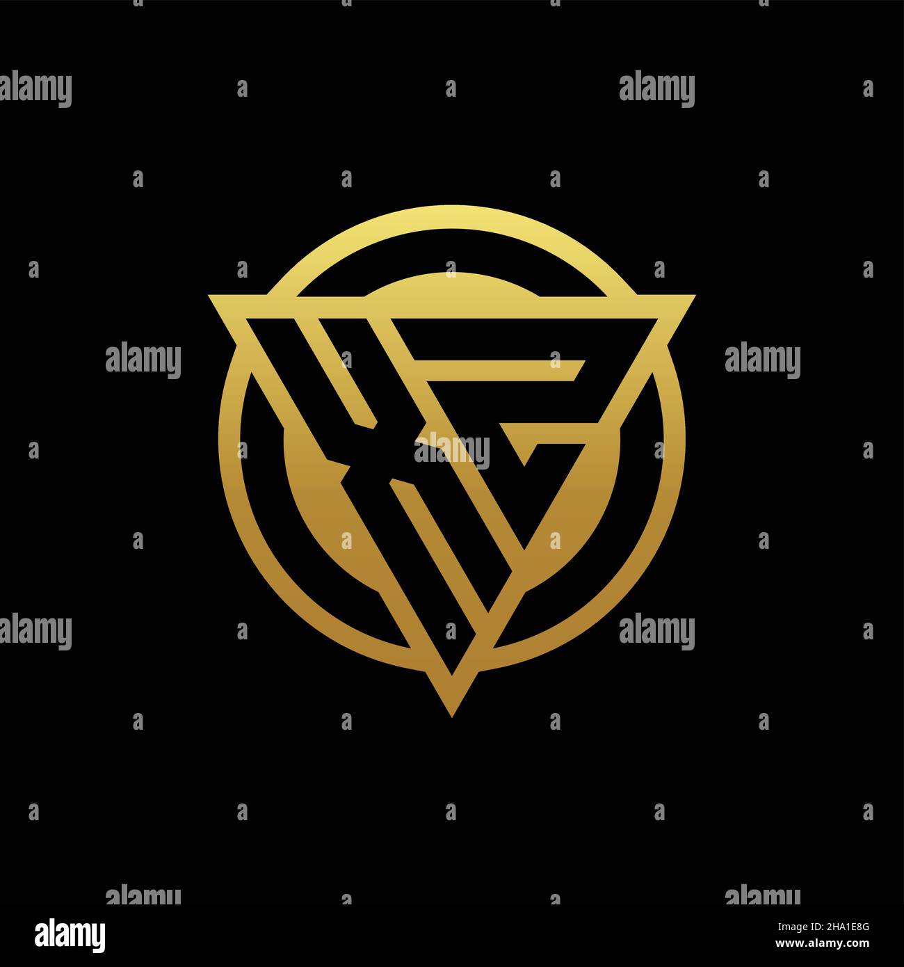 XZ logo monogram with triangle shape and circle rounded style isolated ...