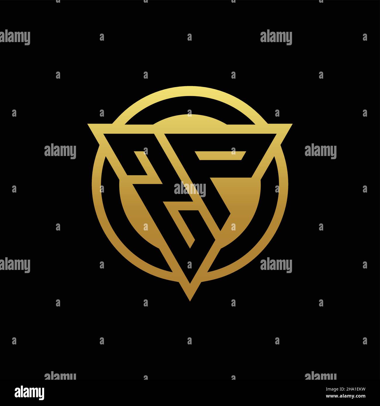 ZP logo monogram with triangle shape and circle rounded style isolated ...