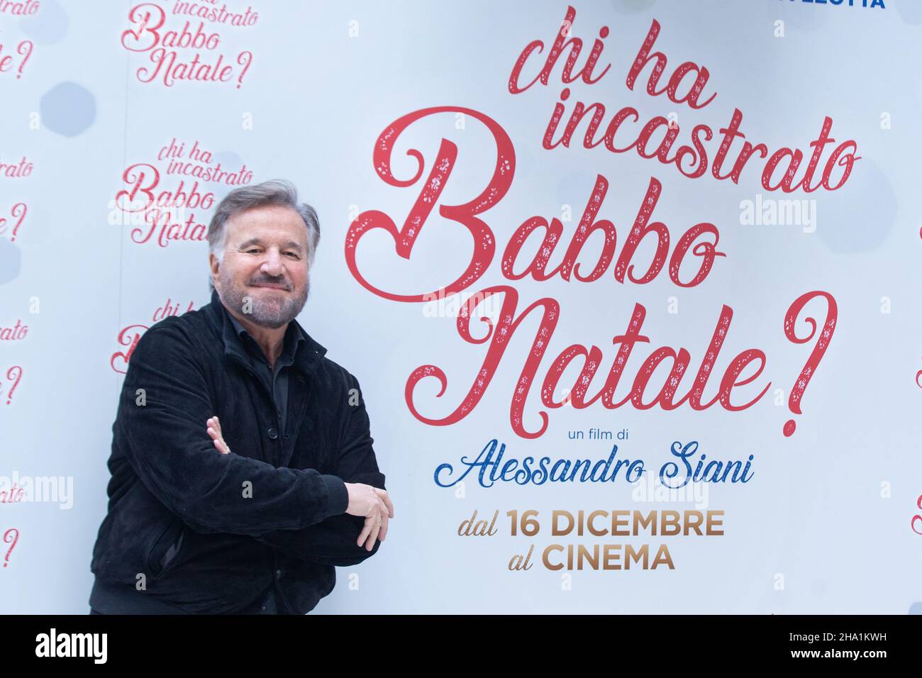 December 9, 2021, Rome, Italy: Christian De Sica attends the photocall of the film ''Chi ha incastrato Babbo Natale?'' in Rome, on December 9, 2021  (Credit Image: © Matteo Nardone/Pacific Press via ZUMA Press Wire) Stock Photo