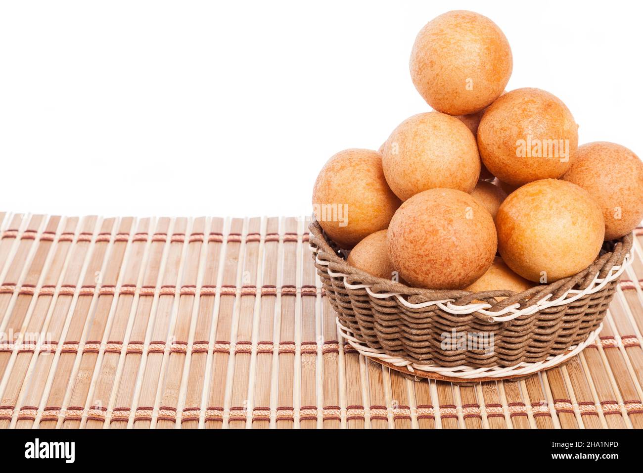 Fritter Traditional Colombian Food; Photo On White Background Stock Photo