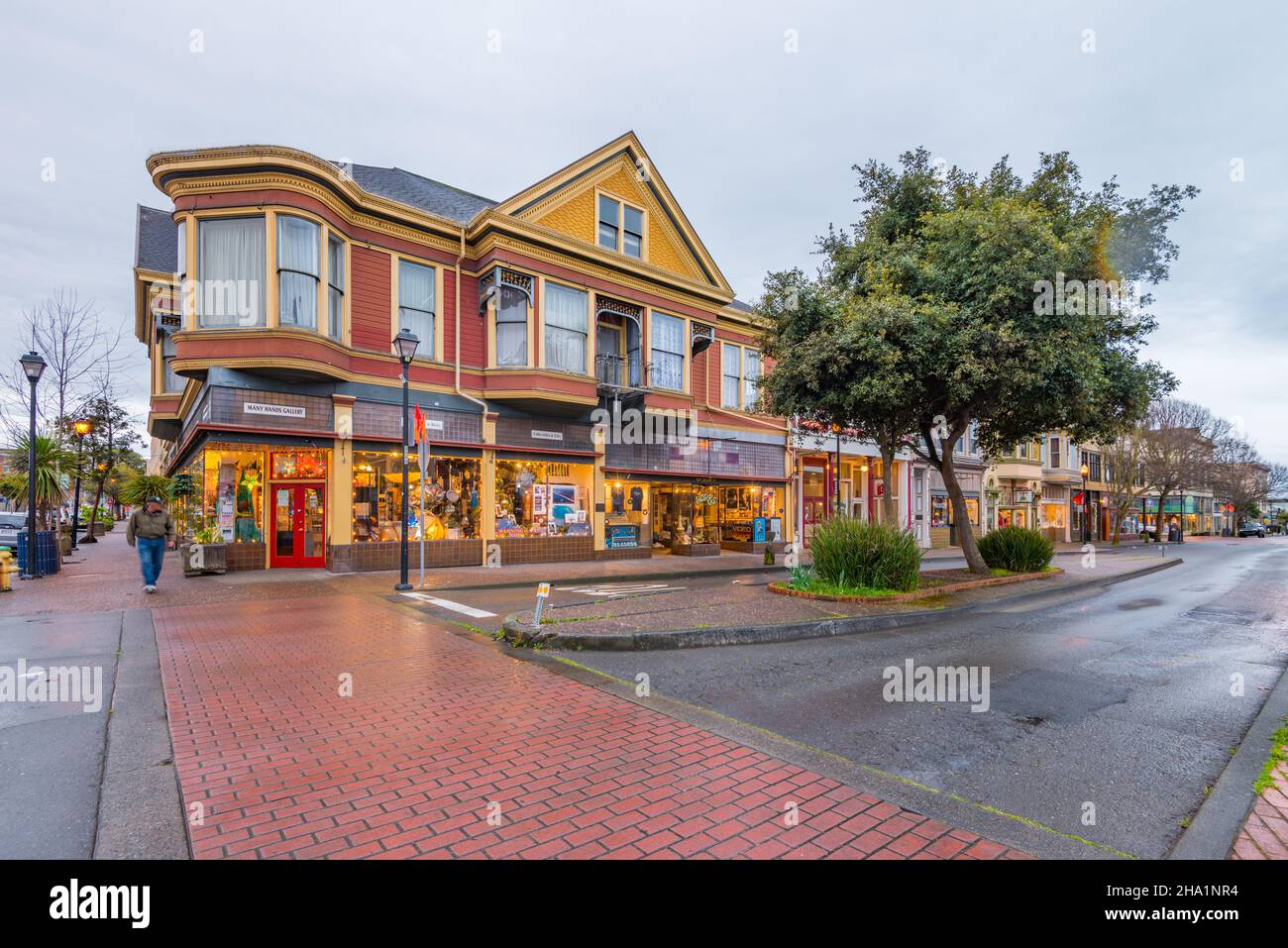 Eureka California, USA, Famous Downtown district at dawn Stock Photo Alamy