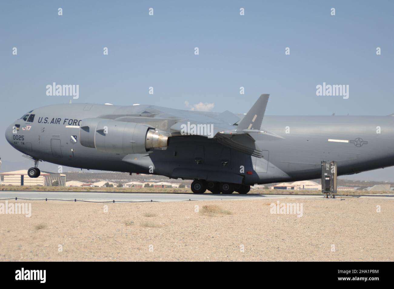 United States Air Force C17 landing at Edwards Air Force Base in the