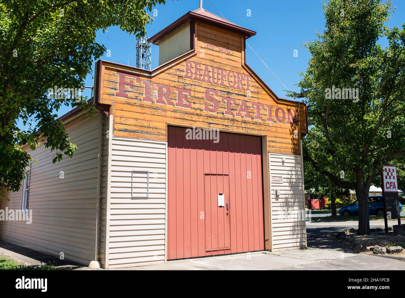 Fire Station, Beaufort, Victoria, Australia Stock Photo