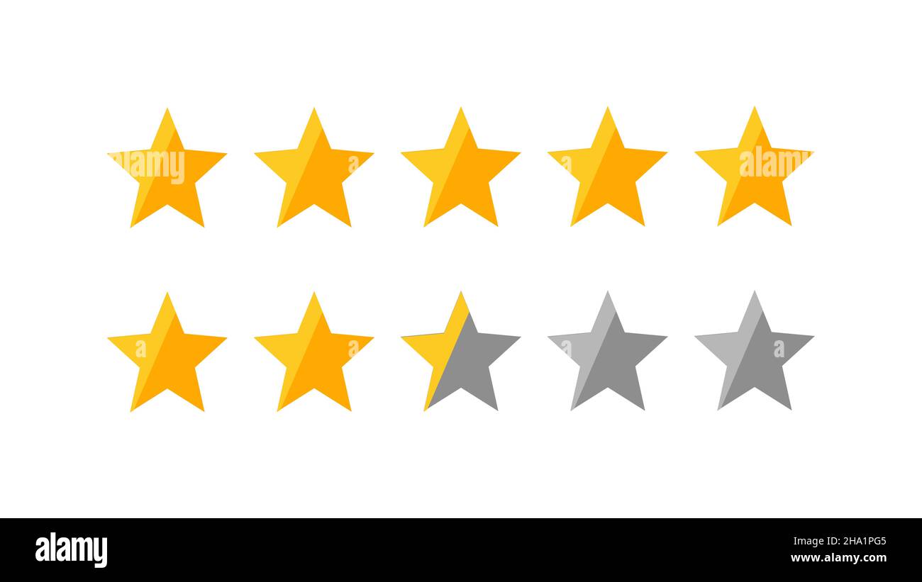 star illustration vector for customer satisfaction review rate Stock ...