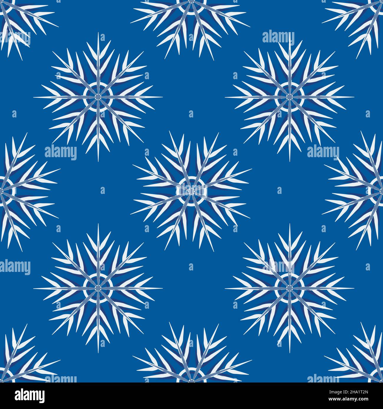 A seamless pattern on a square background is snowflakes. Design element ...