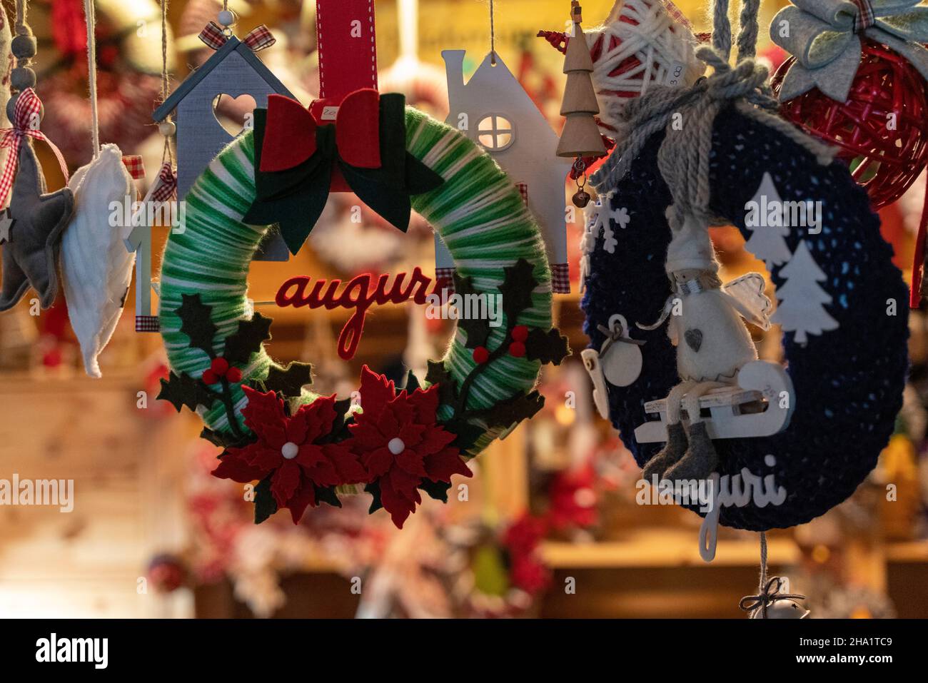 Campo di Giove, l'Aquila, Italy - Christmas markets Stock Photo