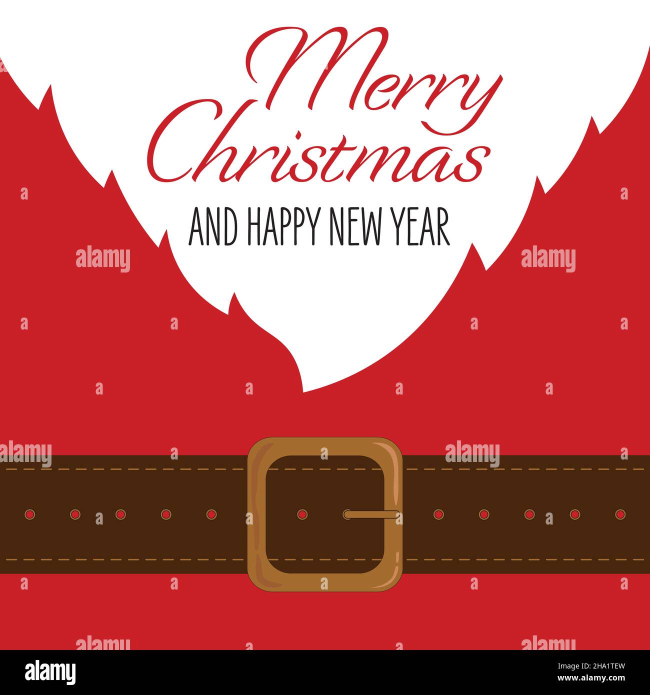 Merry Christmas and Happy New Year - Santa Claus Background Stock Vector