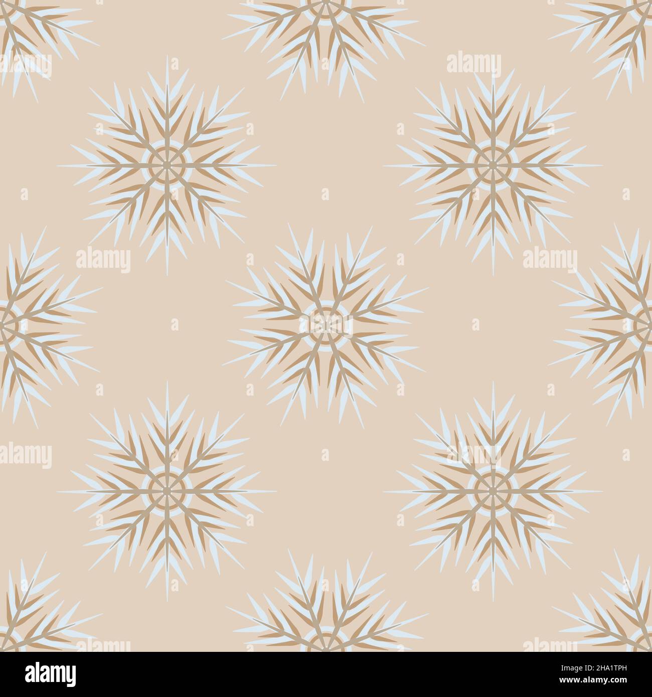 A seamless pattern on a square background is snowflakes. Design element ...