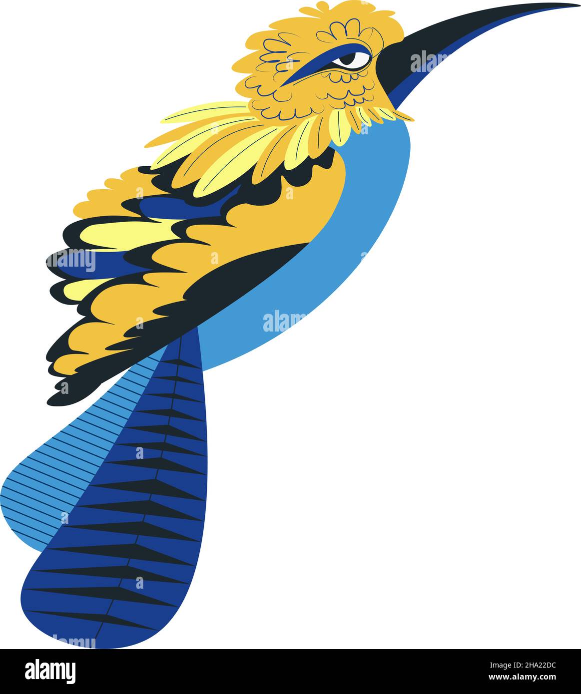 Common Kingfisher or Splendid Fairy Wren parrot Stock Vector