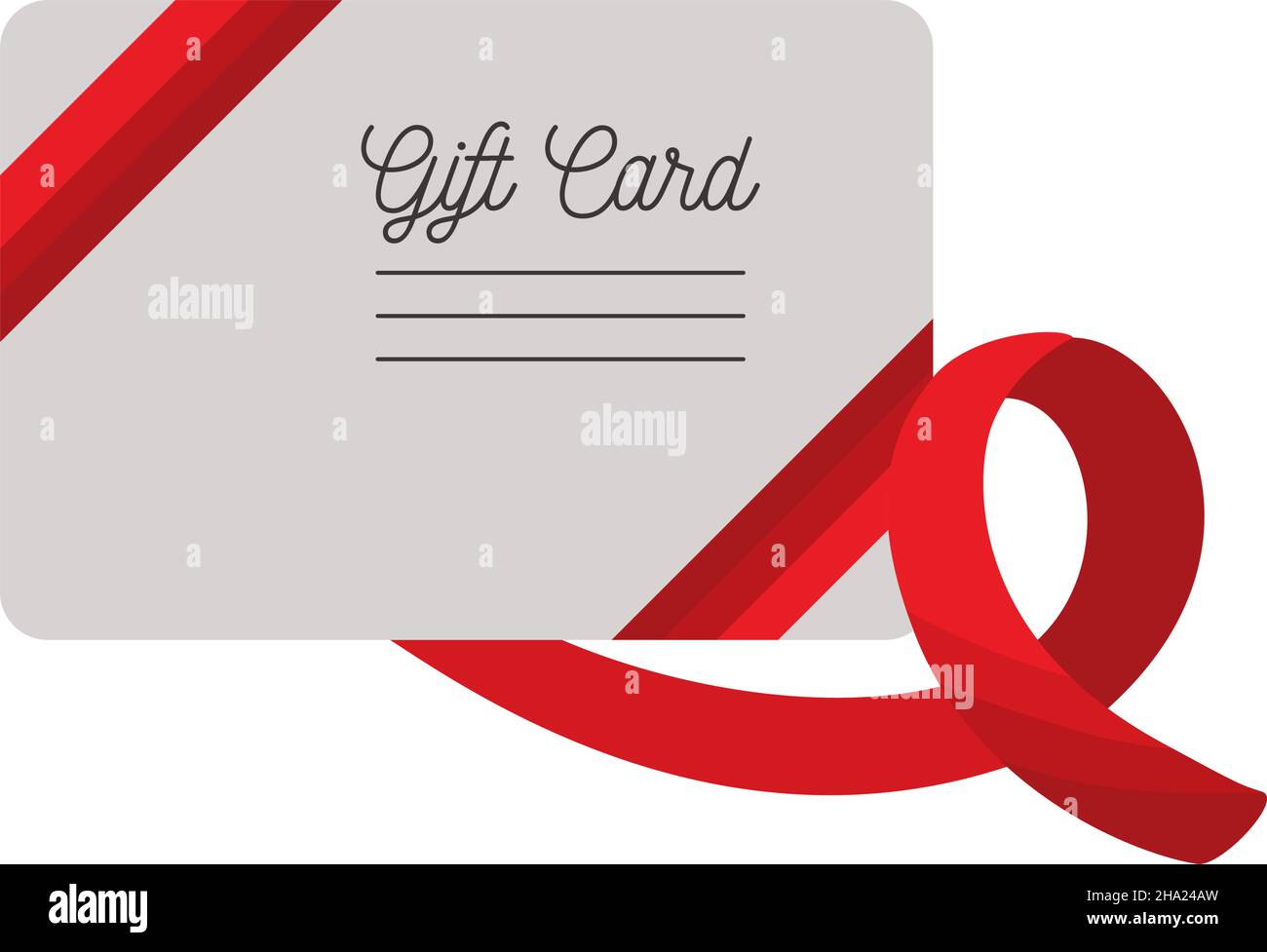 gift card with ribbon icon Stock Vector Image & Art - Alamy
